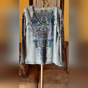Women's Embellished Long Sleeve T-Shirt